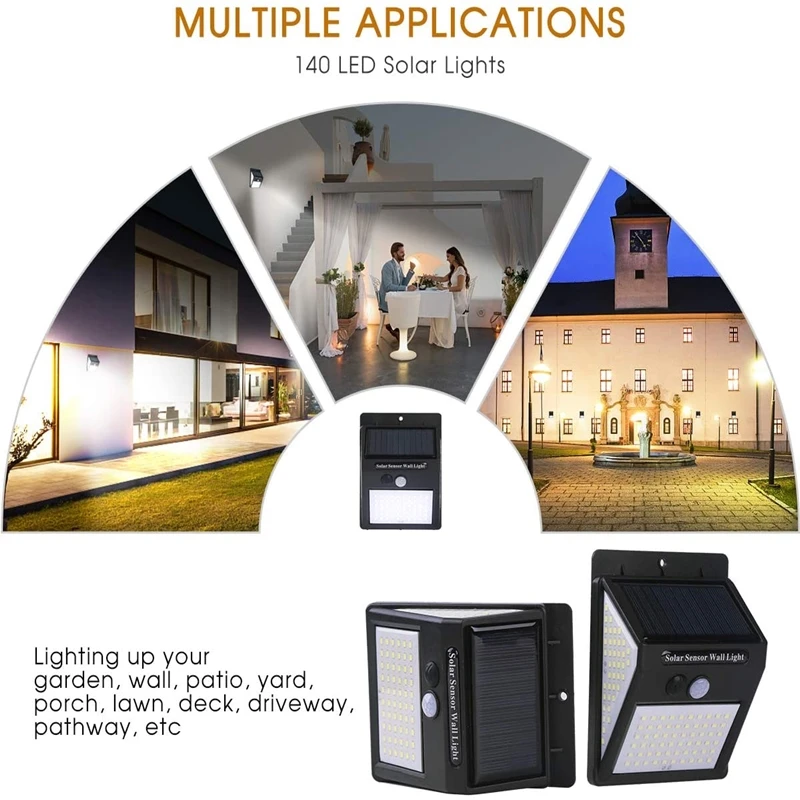 New 144 100 LED Solar Light Outdoor Solar Lamp PIR Motion Sensor Solar Powered Sunlight Street Light for Garden Decoration
New 144 100 LED Solar Light Outdoor Solar Lamp PIR Motion Sensor Solar Powered Sunlight Street Light for Garden Decoration