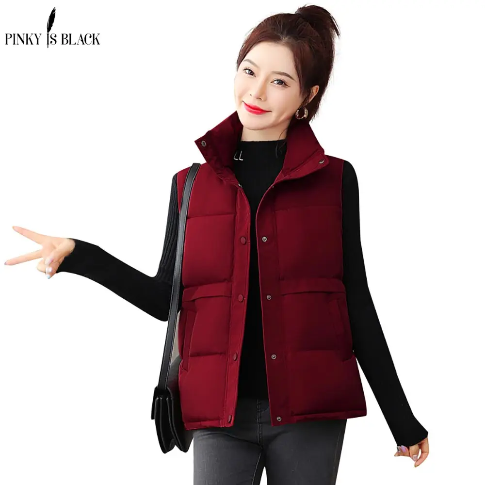 PinkyIsBlack High Quality Women Sleeveless Vest Winter Warm Plus Size Cotton Padded Waistcoat Winter Mandarin Collar Female Vest
PinkyIsBlack High Quality Women Sleeveless Vest Winter Warm Plus Size Cotton Padded Waistcoat Winter Mandarin Collar Female Vest