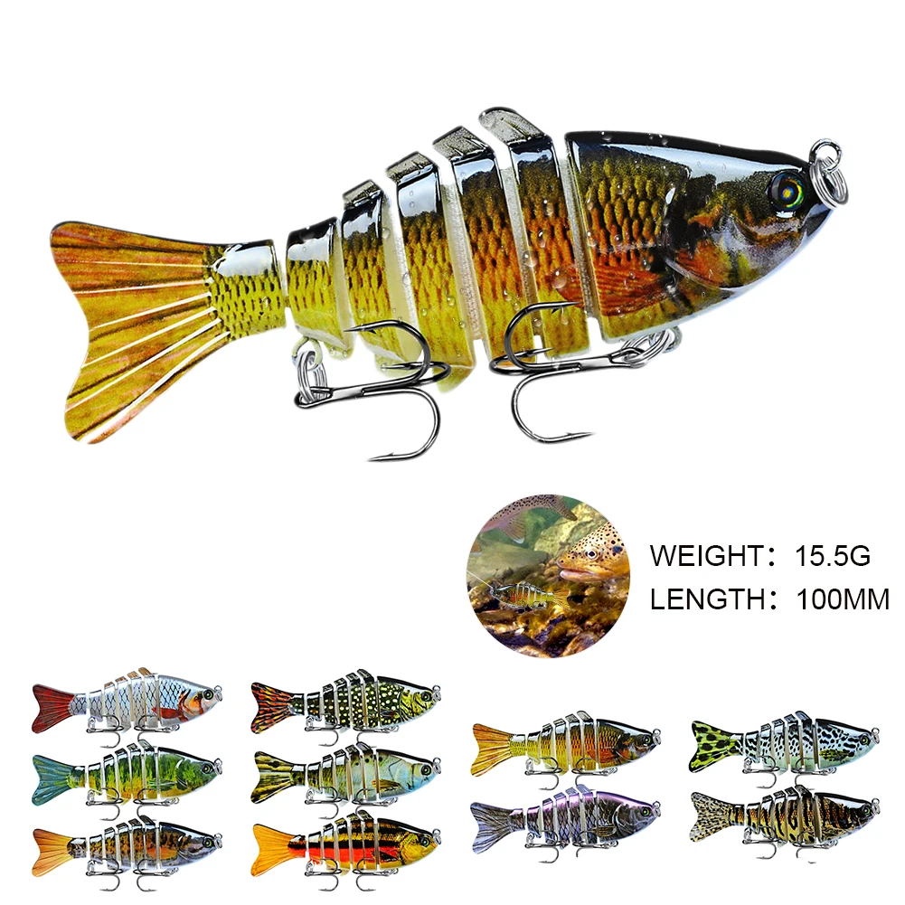 1PC Winter Fishing Gear Bionic Multi-section Swim Hard Bait 10cm/15.5g Artificial Wobbler Rotating Trolling Pike Carp Crank Lure
1PC Winter Fishing Gear Bionic Multi-section Swim Hard Bait 10cm/15.5g Artificial Wobbler Rotating Trolling Pike Carp Crank Lure