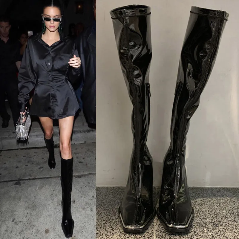 2021 Fashion New Fashion Women Boots Metal Square Toe Over the Knee Women Boots High Heel Boots Autumn Winter Warm Women Boots
2021 Fashion New Fashion Women Boots Metal Square Toe Over the Knee Women Boots High Heel Boots Autumn Winter Warm Women Boots