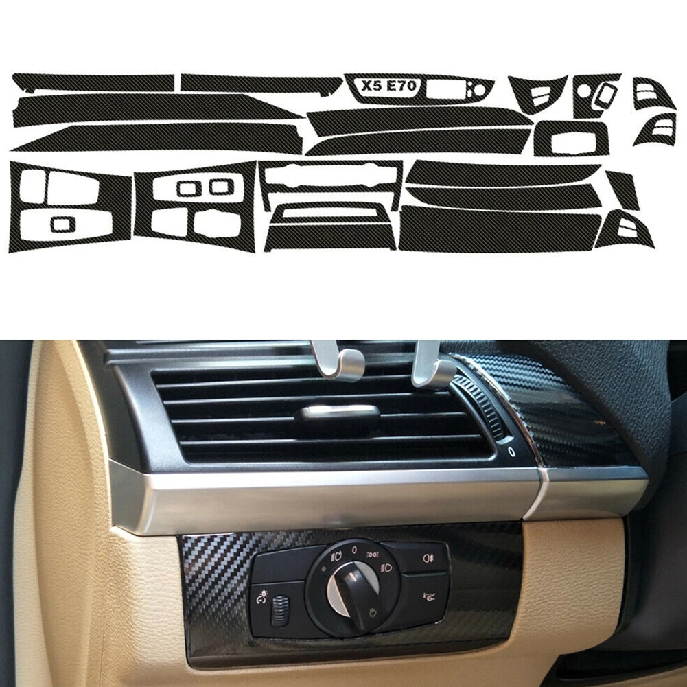 Car Interior Trim Windows Control Panel Cover Trim Console Gear Panel Sticker Carbon Fiber Pattern For BMW X5 E70 2007-2013
Car Interior Trim Windows Control Panel Cover Trim Console Gear Panel Sticker Carbon Fiber Pattern For BMW X5 E70 2007-2013