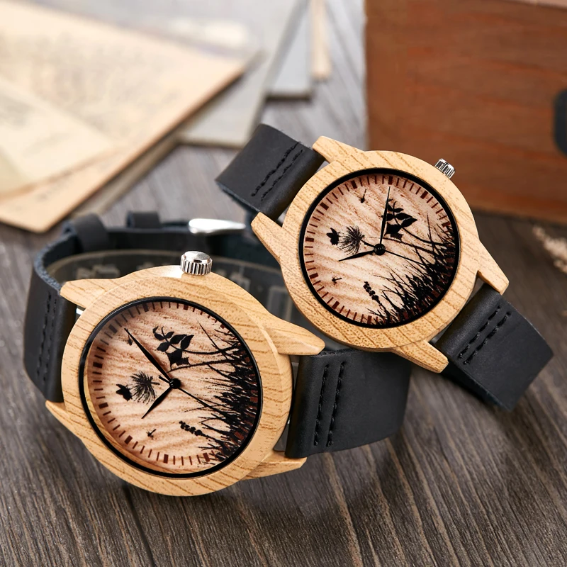 Couple Wooden Watch Men Women Ostrich Deer Skull Wristwatch Imitation Imitate Wood Case Quartz Soft Leather Strap Lover Wrist
Couple Wooden Watch Men Women Ostrich Deer Skull Wristwatch Imitation Imitate Wood Case Quartz Soft Leather Strap Lover Wrist