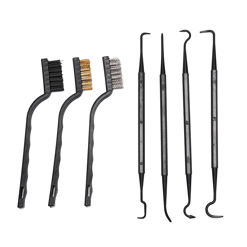 New 3pcs/LOT Steel Wire Brush + 4pcs Nylon Pick Set Universal Hunting Gun Cleaning Kit Tactical Rifle Gun Cleaning Tool
New 3pcs/LOT Steel Wire Brush + 4pcs Nylon Pick Set Universal Hunting Gun Cleaning Kit Tactical Rifle Gun Cleaning Tool