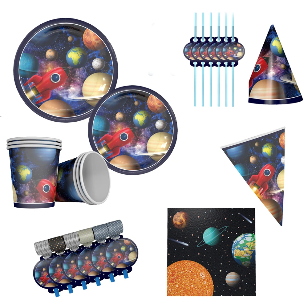 7inch Rocket Space Theme Children's Birthday Party Decoration Supplies Disposable Tableware Set Pennant Tablecloth Balloon Props 
7inch Rocket Space Theme Children's Birthday Party Decoration Supplies Disposable Tableware Set Pennant Tablecloth Balloon Props