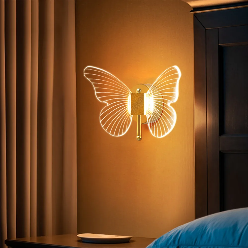 Postmodern Acrylic Butterfly Led Wall Lamp for Living Room Bedchamber Stairs Creative Wall light Art Deco Sconce Night Lights
Postmodern Acrylic Butterfly Led Wall Lamp for Living Room Bedchamber Stairs Creative Wall light Art Deco Sconce Night Lights
