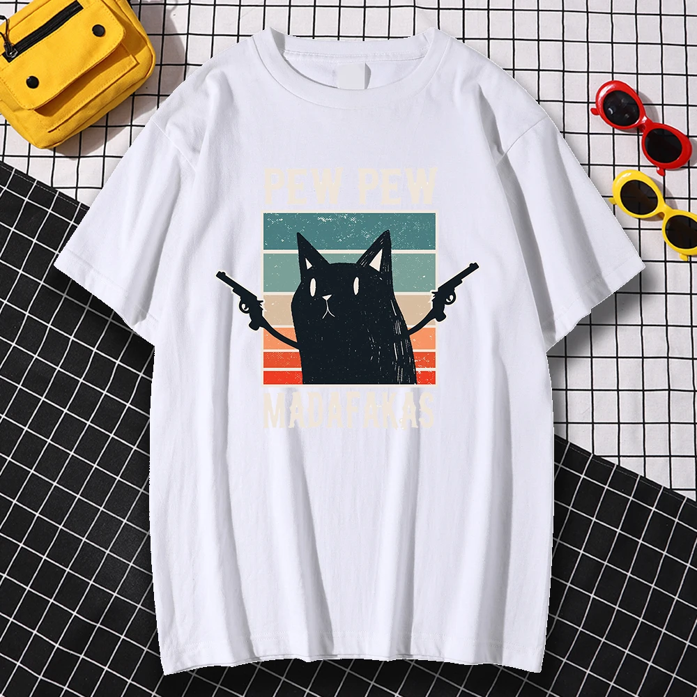 Kohpweran Fashion Summer Clothes Pew Pew Madafakas Black Cat Cartoon Funny Print T Shirts Men Loose T Shirts Harajuku
Kohpweran Fashion Summer Clothes Pew Pew Madafakas Black Cat Cartoon Funny Print T Shirts Men Loose T Shirts Harajuku