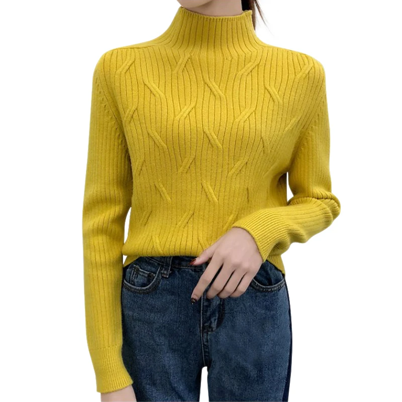 Korean Style Solid Color Women Sweater Autumn Winter Turtleneck Long Sleeve Knit Pullover Sweaters
Korean Style Solid Color Women Sweater Autumn Winter Turtleneck Long Sleeve Knit Pullover Sweaters