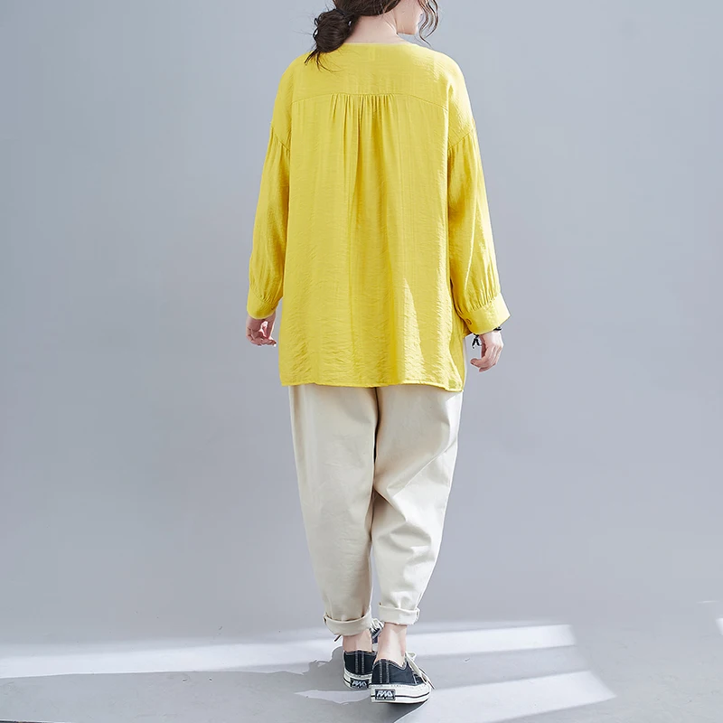 BIG SIZE Spring Autumn Women Fashion Elegant Solid Color Tops Ladies Female Plus Large Long Sleeve Cotton Casual Blouse Shirt
BIG SIZE Spring Autumn Women Fashion Elegant Solid Color Tops Ladies Female Plus Large Long Sleeve Cotton Casual Blouse Shirt