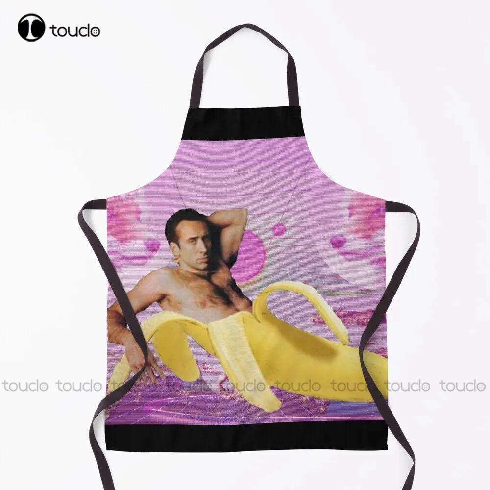 Nicholas Cage Banana Vaporwave Apron Black Apron Personalized Custom Cooking Aprons Garden Kitchen Household Cleaning New 
Nicholas Cage Banana Vaporwave Apron Black Apron Personalized Custom Cooking Aprons Garden Kitchen Household Cleaning New