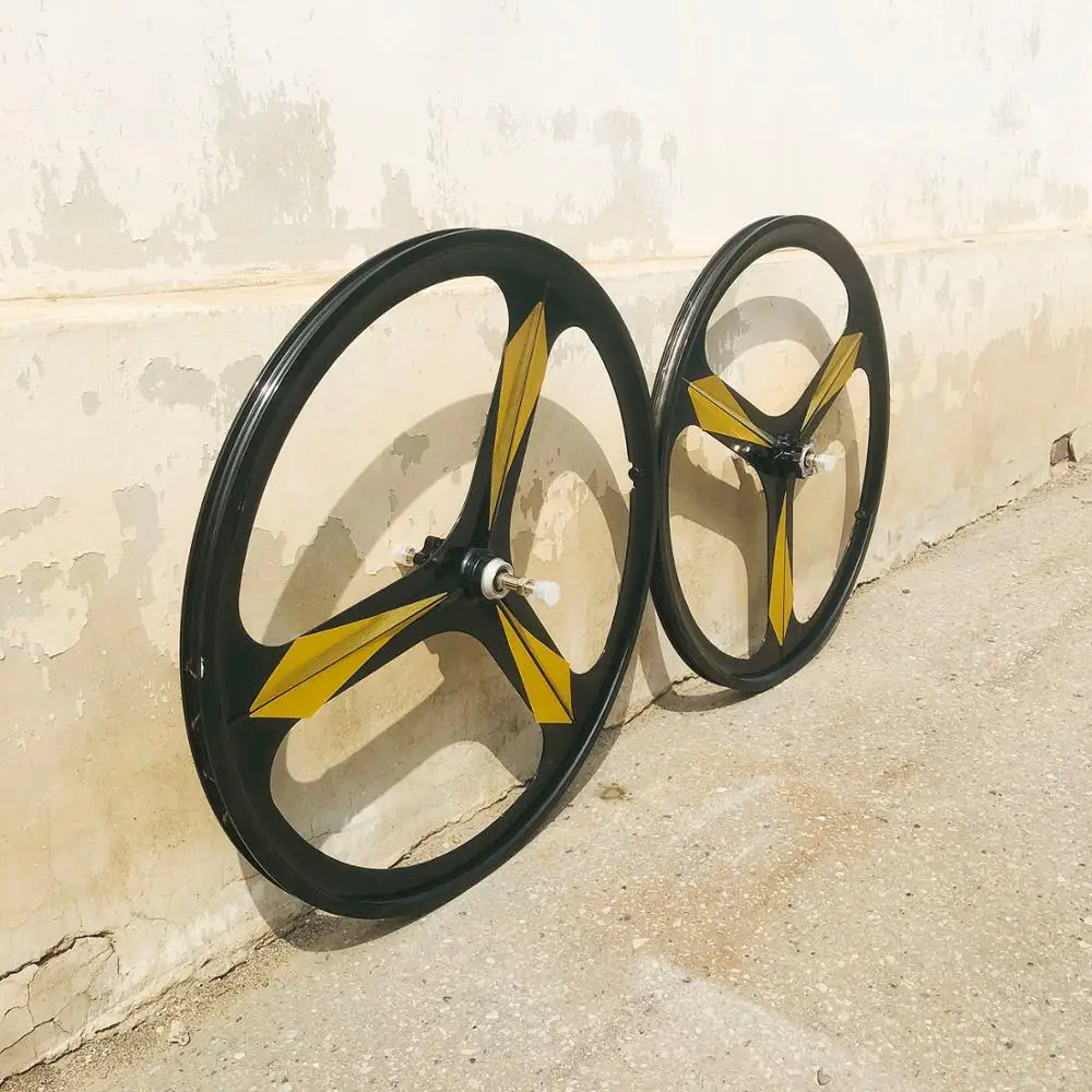 Колесный обод для шоссейного велосипеда 3 Спицы колеса из магниевого сплава 700C 28