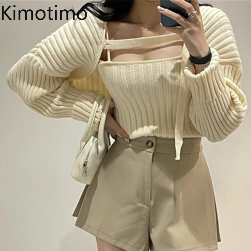 Свитер Kimotimo, комплект из двух предметов, женский корейский шикарный осенне-зимний однотонный вязаный жилет + шаль с рукавами-фонариками, одн...
Свитер Kimotimo, комплект из двух предметов, женский корейский шикарный осенне-зимний однотонный вязаный жилет + шаль с рукавами-фонариками, одн...