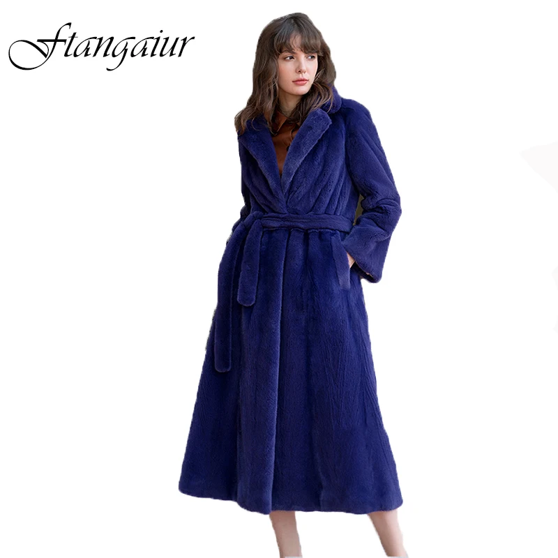 Ftangaiur New Winter Import Velvet Mink Fur Coat Turn-Down Collar Sashes Mink Coat Women X-Long Natural Real Mink Fur Coats
Ftangaiur New Winter Import Velvet Mink Fur Coat Turn-Down Collar Sashes Mink Coat Women X-Long Natural Real Mink Fur Coats