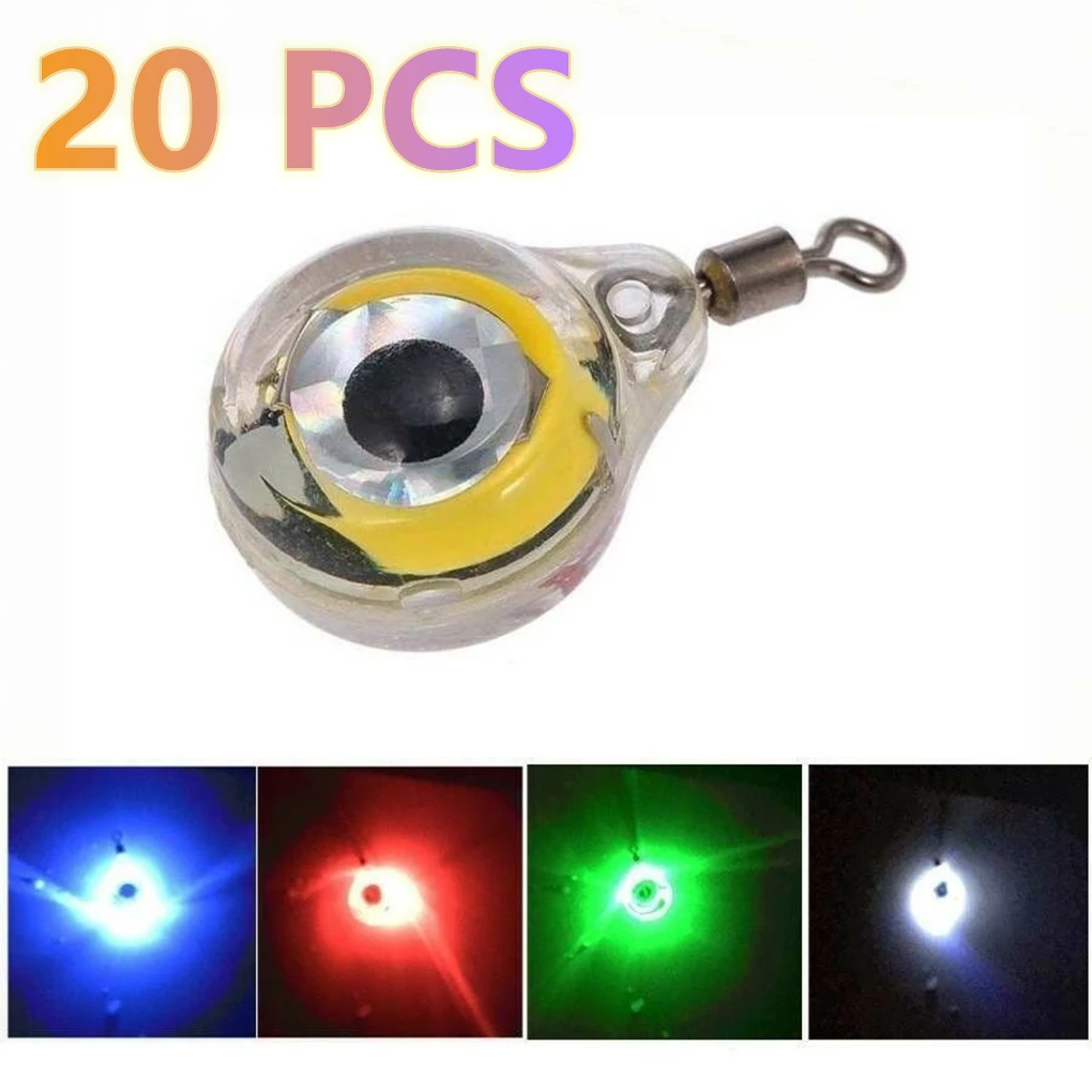 20pieces Mini Fishing Lure Light LED Deep Drop Underwater Eye Shape Fishing Squid Fishing Bait Luminous Lure for Attracting Fish
20pieces Mini Fishing Lure Light LED Deep Drop Underwater Eye Shape Fishing Squid Fishing Bait Luminous Lure for Attracting Fish