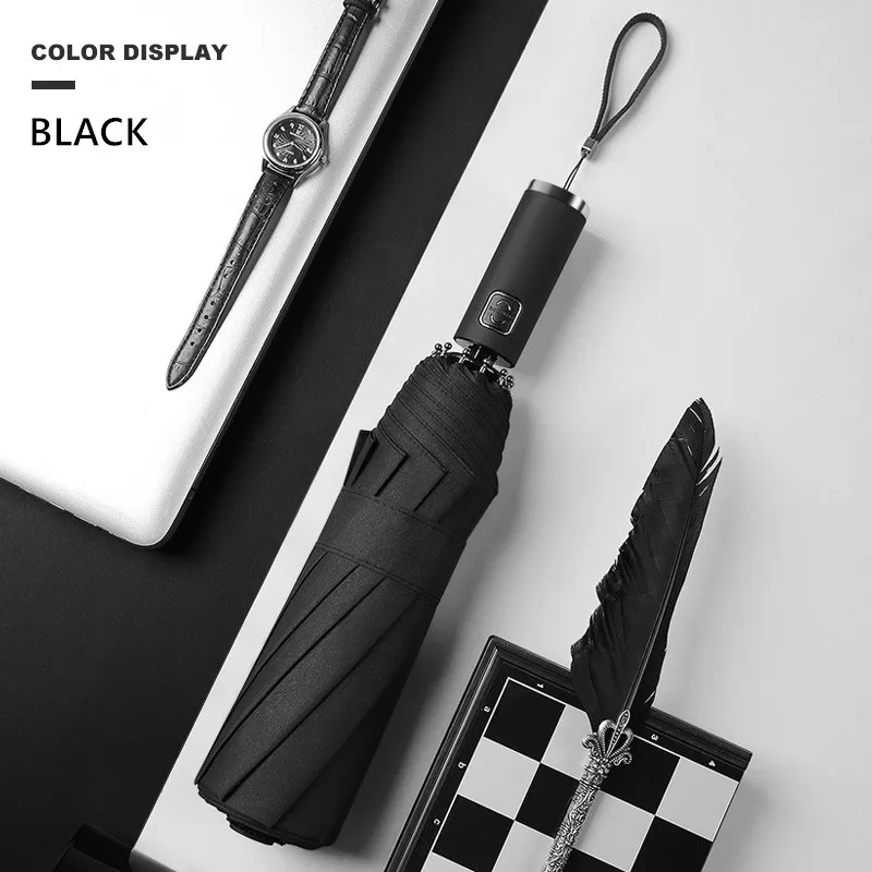 Wind Resistant Folding Automatic Umbrella Rain Women Auto Travel Compact Business Portable Windproof Umbrellas For Men Parasol
Wind Resistant Folding Automatic Umbrella Rain Women Auto Travel Compact Business Portable Windproof Umbrellas For Men Parasol