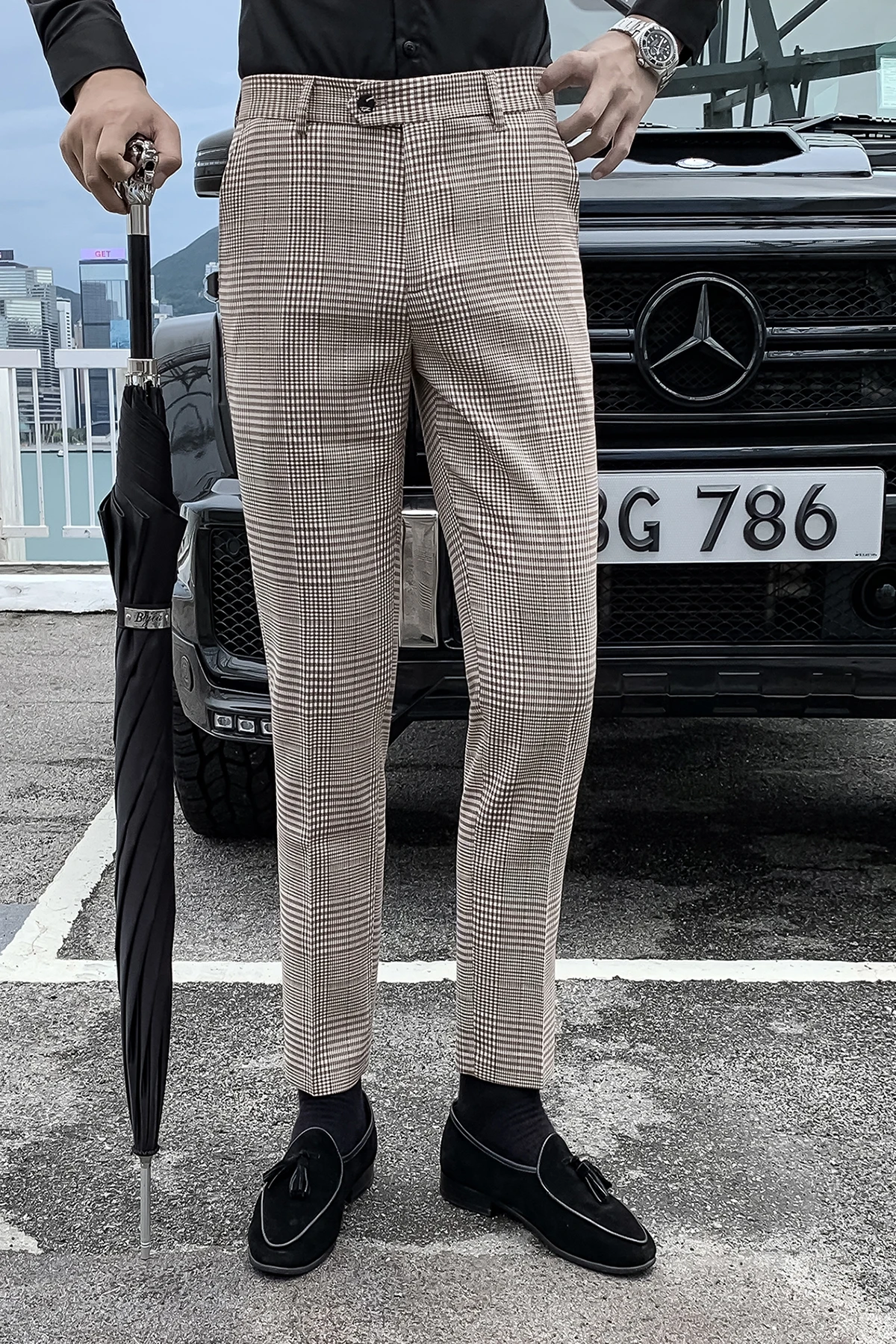 Trousers Korean Men's Slim Feet Casual Business Dress Pants Office Social Plaid Trousers Streetwear Wedding Non-iron Suit Pants
Trousers Korean Men's Slim Feet Casual Business Dress Pants Office Social Plaid Trousers Streetwear Wedding Non-iron Suit Pants