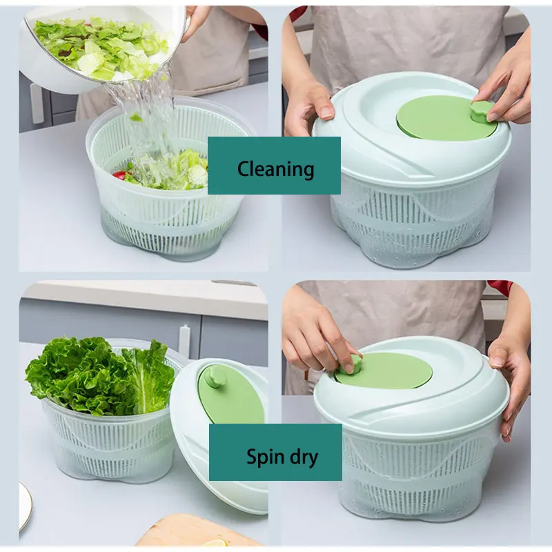 Salad Spinner Lettuce Greens Washer Dryer Drainer Crisper Strainer For Washing Drying Leafy Vegetables Kitchen Tools
Salad Spinner Lettuce Greens Washer Dryer Drainer Crisper Strainer For Washing Drying Leafy Vegetables Kitchen Tools
