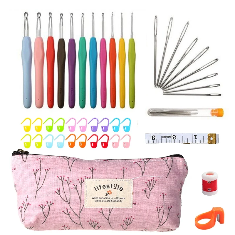 Crochet Set 11 Sizes 2mm -8mm Aluminum Ergonomic Knitting Needle Set with Box Knitting Yarn Craft Set Crochet
Crochet Set 11 Sizes 2mm -8mm Aluminum Ergonomic Knitting Needle Set with Box Knitting Yarn Craft Set Crochet