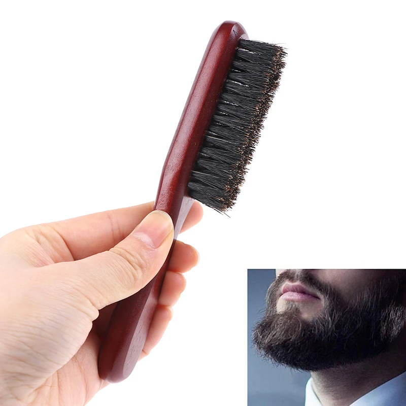 

Men Boar Bristles Cleaning Beard Grooming Brush Barber Hair Comb Shaving Tools New