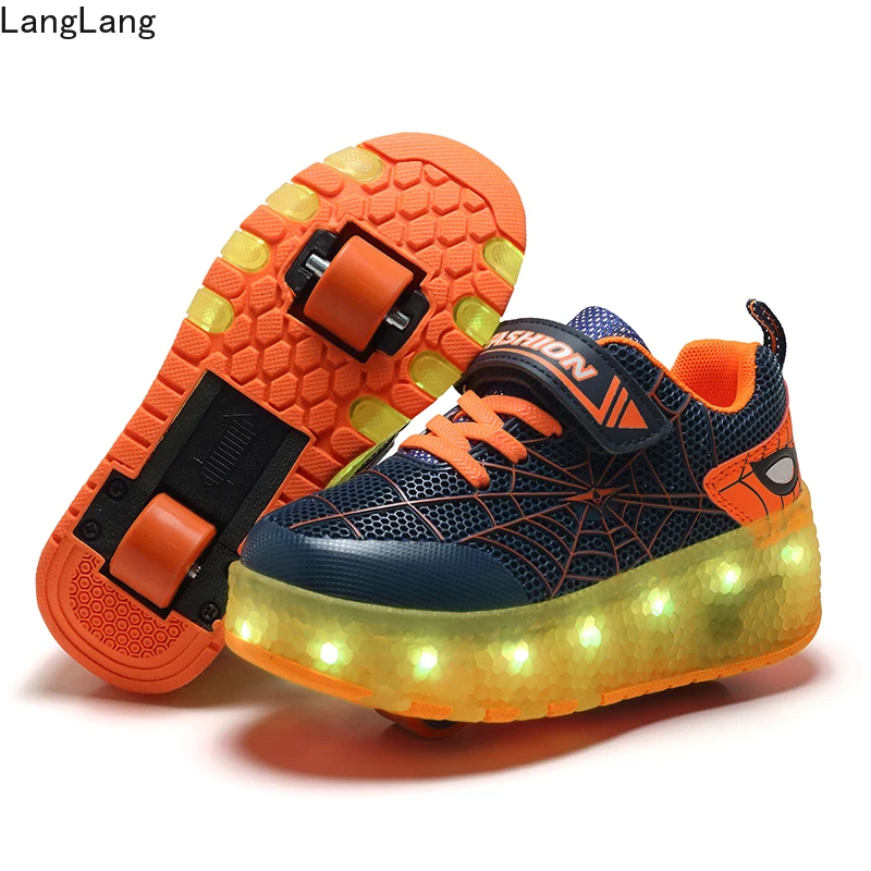Size 28-39 Kids Glowing LED Wheels Shoes for Boys Roller Skate Shoes with Lights USB Charged Children Shoes
Size 28-39 Kids Glowing LED Wheels Shoes for Boys Roller Skate Shoes with Lights USB Charged Children Shoes