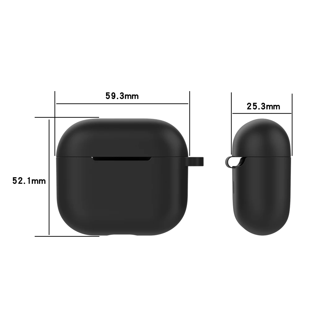 

Чехол для Airpods 3, защитный чехол для наушников с Bluetooth, силиконовый мягкий чехол с крючком, противоударный и устойчивый к падениям