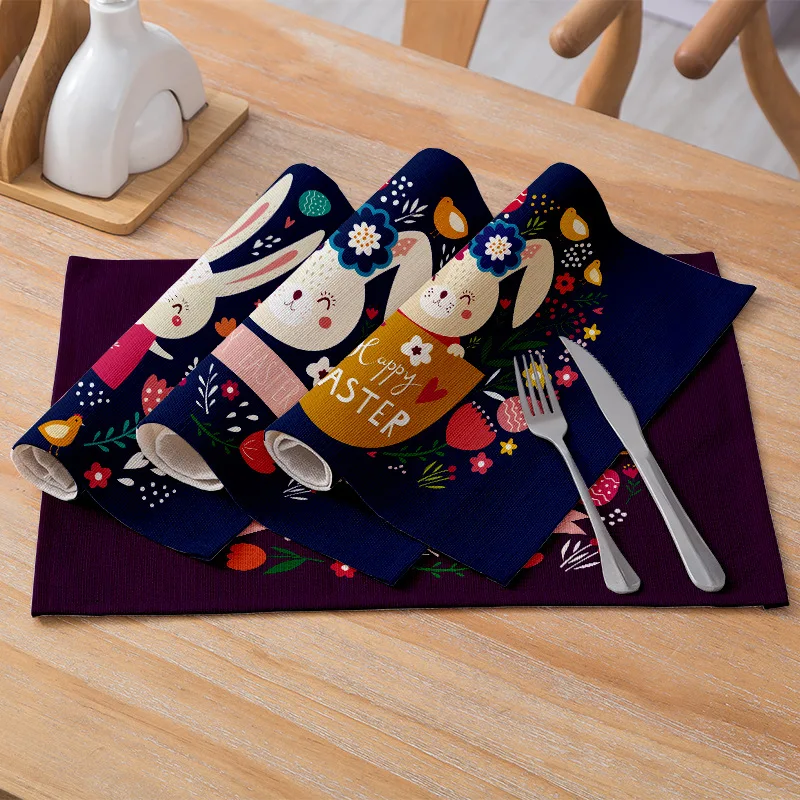 Easter Day Table Mat Cartoon Rabbit Waterproof Placemat for Dining Table Heat Insulation Coasters Cup Pads Kitchen Accessories
Easter Day Table Mat Cartoon Rabbit Waterproof Placemat for Dining Table Heat Insulation Coasters Cup Pads Kitchen Accessories