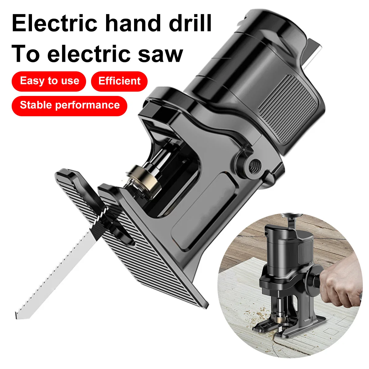 Reciprocating Saw Adapter Electric Drill Woodworking Tool Metal Cutting Jig Saw Attachment Handle Converter with 9 Saw Blades
Reciprocating Saw Adapter Electric Drill Woodworking Tool Metal Cutting Jig Saw Attachment Handle Converter with 9 Saw Blades