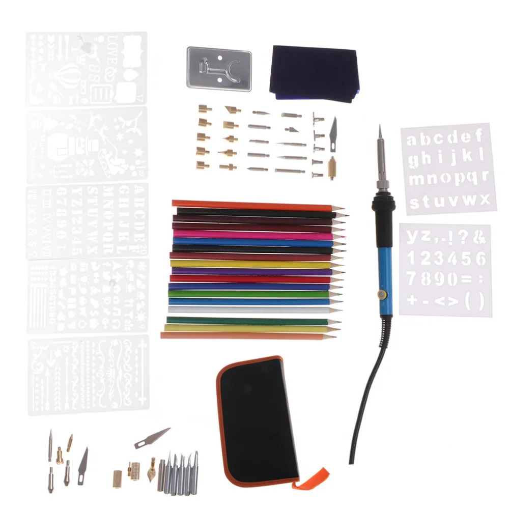 71Pc 110V/60W Welding Soldering Iron Kit Adjustable Temperature Welding Tool for Pyrograph with Carry Case (US Plug)
71Pc 110V/60W Welding Soldering Iron Kit Adjustable Temperature Welding Tool for Pyrograph with Carry Case (US Plug)