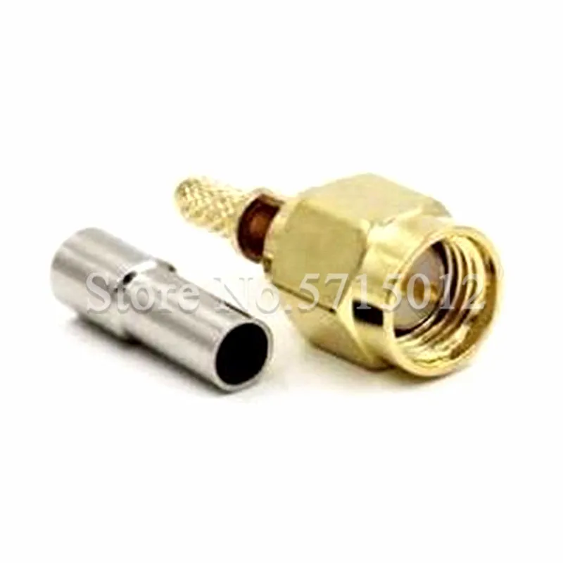 

5PCS Gold Plating Male Plug Radio-frequency Connector SMA RF Coaxial Connector Adaptor SMA-J1.5 For Connect RG316 RG174 Cable