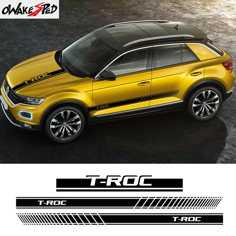 Спортивные полосы, автомобильный капот, наклейка для Volkswagen T-ROC R line, автомобильная дверь, боковая юбка, Декор, аксессуары 
Спортивные полосы, автомобильный капот, наклейка для Volkswagen T-ROC R line, автомобильная дверь, боковая юбка, Декор, аксессуары