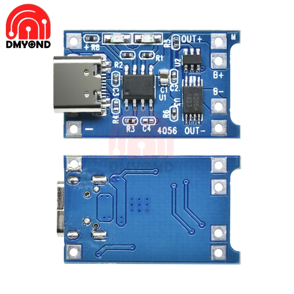 TYPE C USB 5V 1A 18650 TC4056A Lithium Battery Charger Module Charging Board 1A Li-ion With Protection Dual Functions
TYPE C USB 5V 1A 18650 TC4056A Lithium Battery Charger Module Charging Board 1A Li-ion With Protection Dual Functions