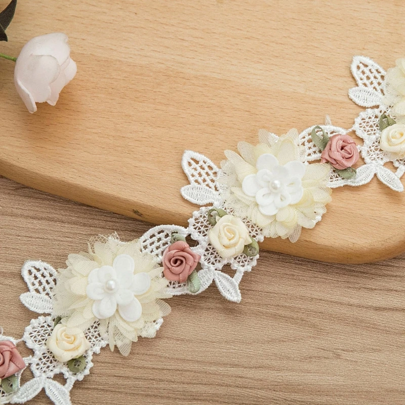 1 Yard Rose Flower Embroidery Lace Trim Ribbon Vintage Faux Pearl Beaded Appliques Bridal Ornaments DIY Sewing Supplies
1 Yard Rose Flower Embroidery Lace Trim Ribbon Vintage Faux Pearl Beaded Appliques Bridal Ornaments DIY Sewing Supplies