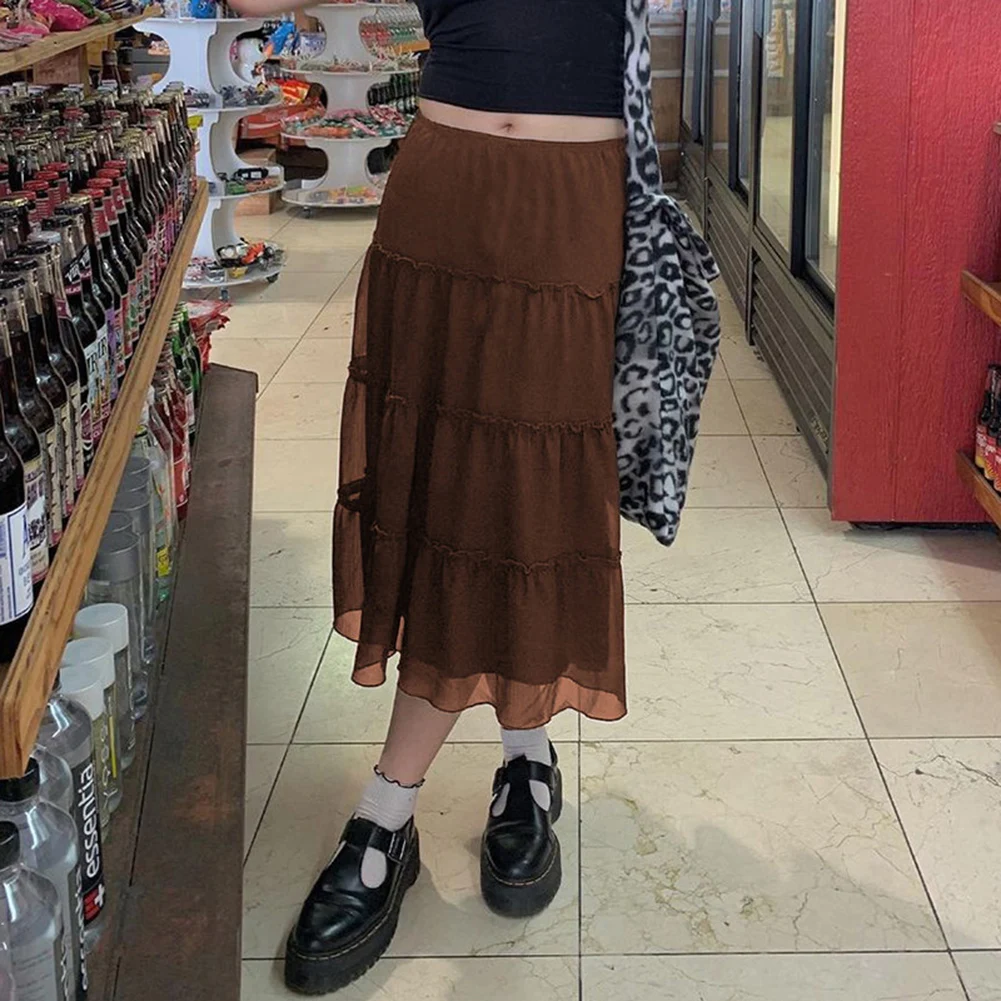 YiYiMiYu 90s Aesthetics Brown Mesh Ruffles Skirts Y2K Fairy Grunge Low Waist Patchwork Midi Skirt A-line Indie Outfits Fashion
YiYiMiYu 90s Aesthetics Brown Mesh Ruffles Skirts Y2K Fairy Grunge Low Waist Patchwork Midi Skirt A-line Indie Outfits Fashion