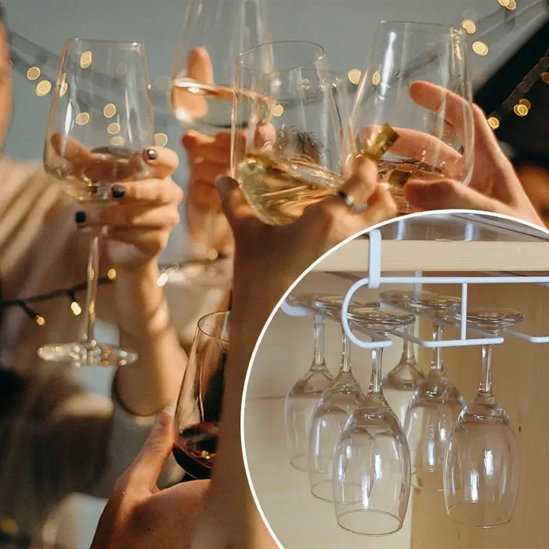 Wine Glass Rack Under Cabinet Rack Hanging Cup Storage Organizer Stemware Holder Double Row Hanger Shelf Metal Racks
Wine Glass Rack Under Cabinet Rack Hanging Cup Storage Organizer Stemware Holder Double Row Hanger Shelf Metal Racks
