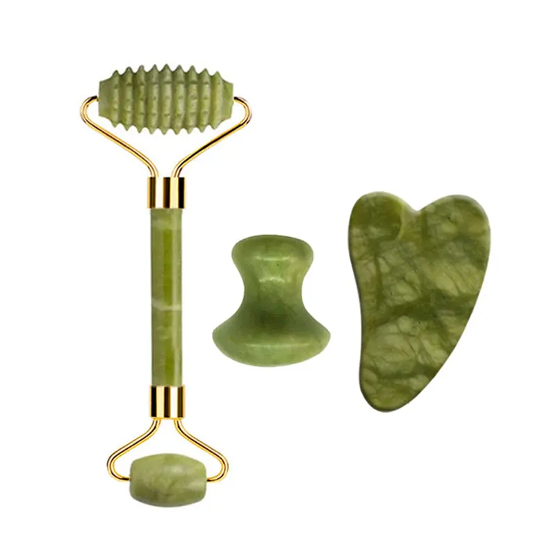 Jade Stone Facial Roller Massager For Face Guasha Gouache Scraper Set Double Heads Beauty Thin Face Lift Anti Wrinkle Care Tools
Jade Stone Facial Roller Massager For Face Guasha Gouache Scraper Set Double Heads Beauty Thin Face Lift Anti Wrinkle Care Tools