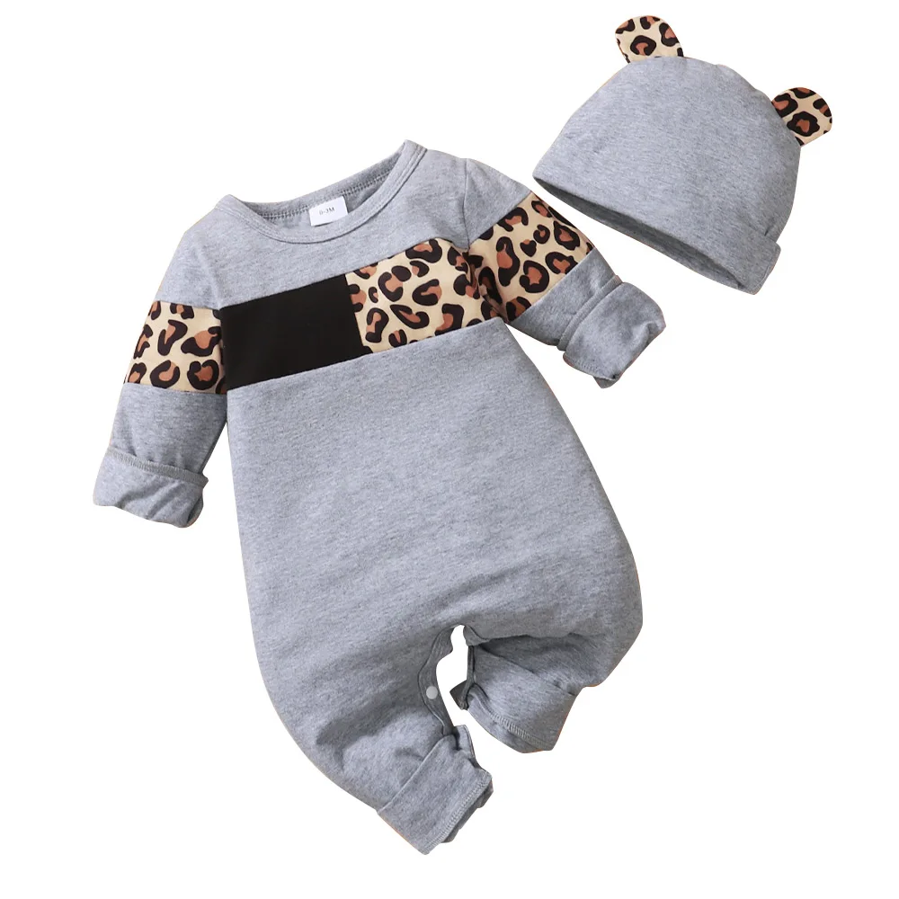 Newborn Baby Boys Leopard Colorblock Jumpsuit Casual Spliced Round Neck Cotton Long Sleeve Pullover Hat 2 Piece Set Clothes
Newborn Baby Boys Leopard Colorblock Jumpsuit Casual Spliced Round Neck Cotton Long Sleeve Pullover Hat 2 Piece Set Clothes