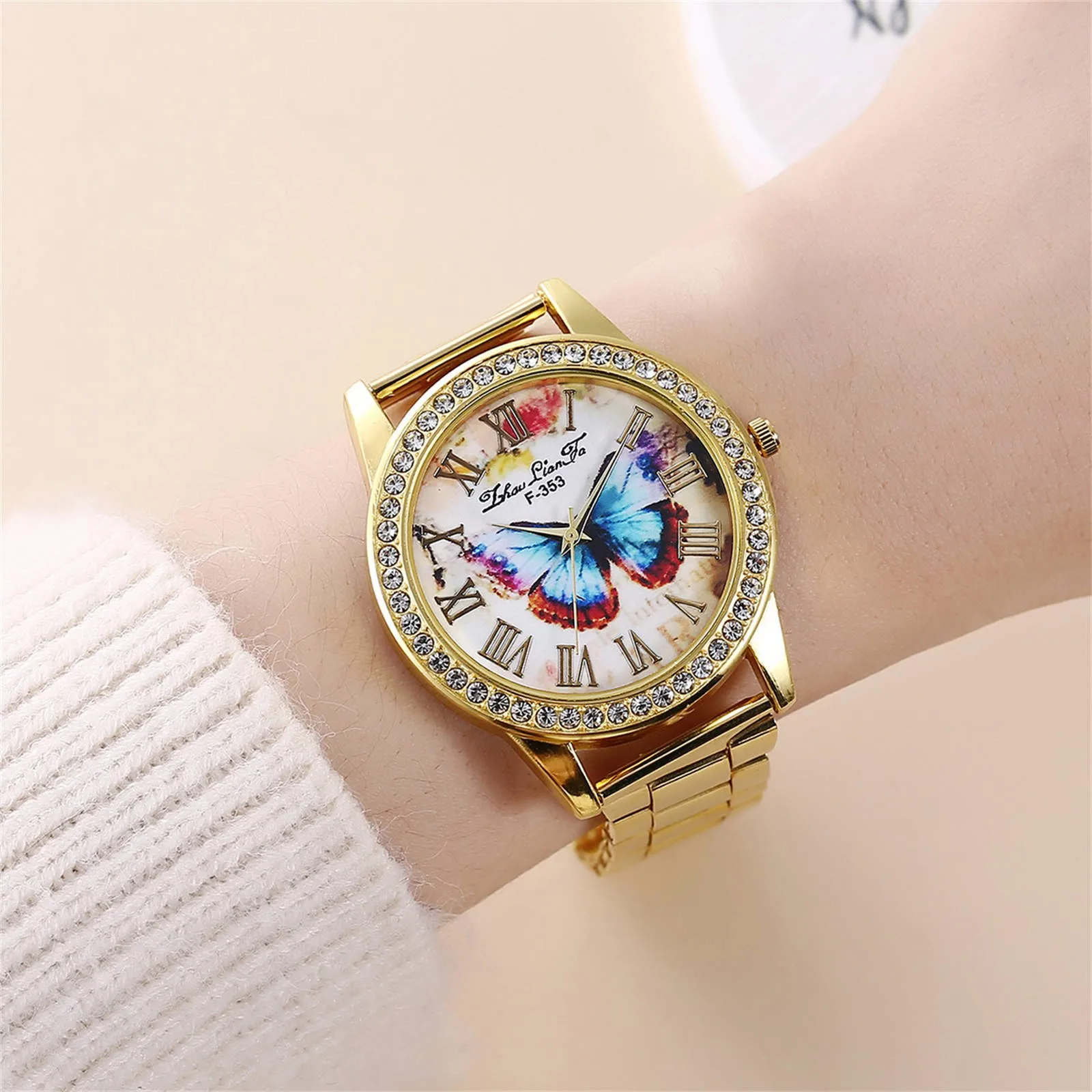 Ladies Watches 2021 Clock Women Butterfly Dial Watch For Students Stainless Steel Quartz Wristwatches Reloj Rujer Zegarek Damski
Ladies Watches 2021 Clock Women Butterfly Dial Watch For Students Stainless Steel Quartz Wristwatches Reloj Rujer Zegarek Damski