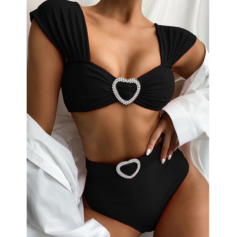 Swimwear Bikini Women Solid V Neck Bikini Set Heart Decoration Swimsuit 2022 Brazilian Beachwear High Waist Two Piece Biquini
Swimwear Bikini Women Solid V Neck Bikini Set Heart Decoration Swimsuit 2022 Brazilian Beachwear High Waist Two Piece Biquini