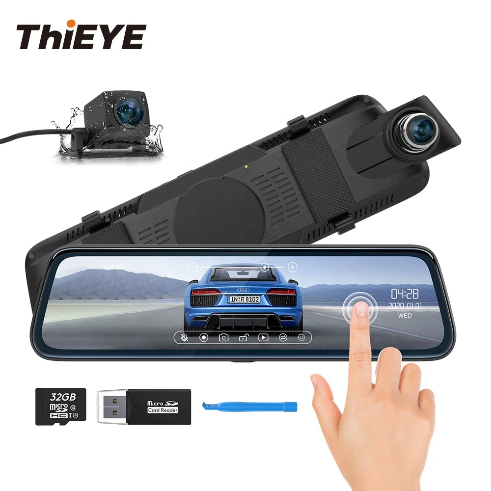 ThiEYE CarView 2 Car DVR Camera 10 inch Dual Lens Full HD 1080P Mirror Rearview Video Dash Camera With Touch Screen Car Mirror
ThiEYE CarView 2 Car DVR Camera 10 inch Dual Lens Full HD 1080P Mirror Rearview Video Dash Camera With Touch Screen Car Mirror