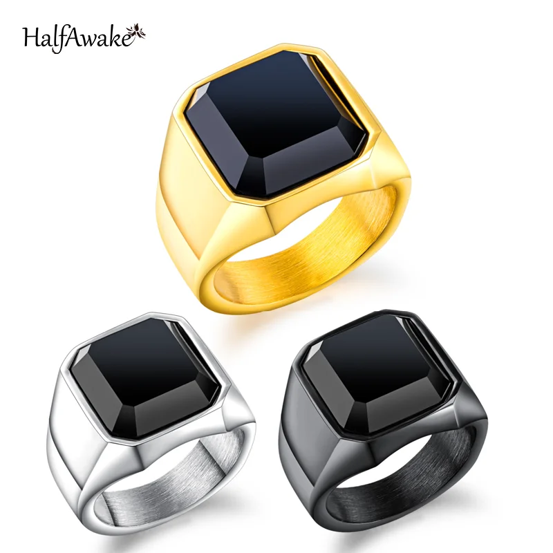 Retro Simple Trendy Men's Stainless Steel Ring Titanium Steel Inlaid Stone Men's Ring Signet Ring 
Retro Simple Trendy Men's Stainless Steel Ring Titanium Steel Inlaid Stone Men's Ring Signet Ring