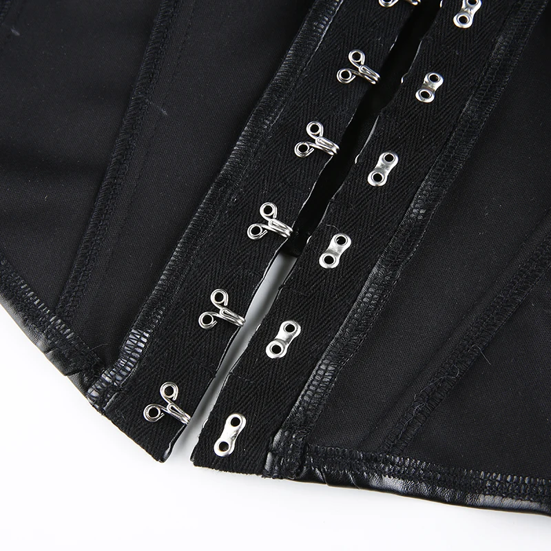 FUFUCAILLM Women's Corset Sexy Low-cut Bustier Sling PU Crop Top Punk Rock Style Camisole Club Party Outfits Casual Streetwear
FUFUCAILLM Women's Corset Sexy Low-cut Bustier Sling PU Crop Top Punk Rock Style Camisole Club Party Outfits Casual Streetwear