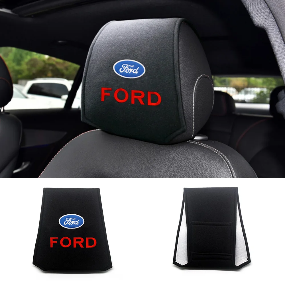 

1/2PCS Hot Car Headrest Cover Adjustable PU Leather Neck Pillow Fit For Ford Focus 2 3 4 5 Mk1 Mk2 Mk3 Mk4 Mk5 Mk7 Ranger Fiesta