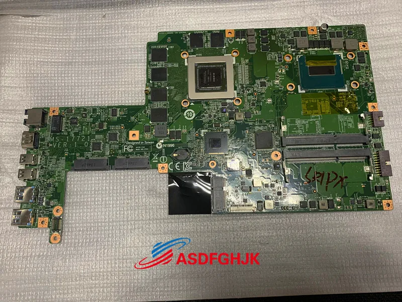 Original Ms-1772 MS-17721 for MSI Gs70 Motherboard WITH I7 CPU AND GTX870M GPU Fully tested
Original Ms-1772 MS-17721 for MSI Gs70 Motherboard WITH I7 CPU AND GTX870M GPU Fully tested