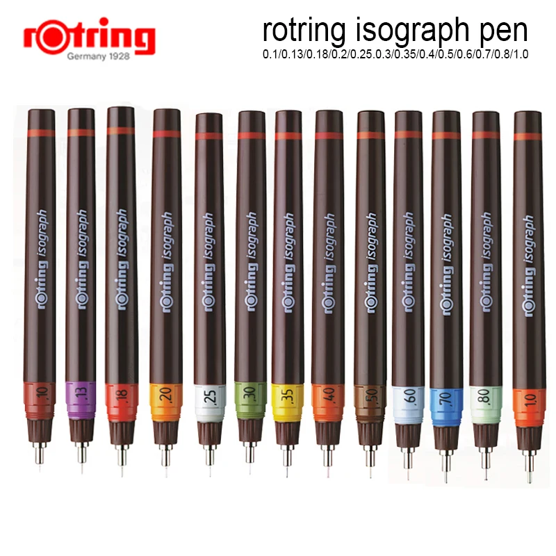 Rotring Isograph pen Porous-point refilled ink drawing pen 0.1mm-1.0mm needle hook line pen 1 piece
Rotring Isograph pen Porous-point refilled ink drawing pen 0.1mm-1.0mm needle hook line pen 1 piece