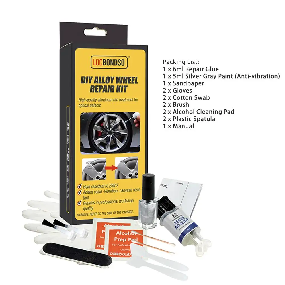 Car DIY Alloy Wheel Repair Adhesive Kit General Purpose Silver Paint Fix Tool For Car Auto Rim Dent Scratch Care Accessories
Car DIY Alloy Wheel Repair Adhesive Kit General Purpose Silver Paint Fix Tool For Car Auto Rim Dent Scratch Care Accessories