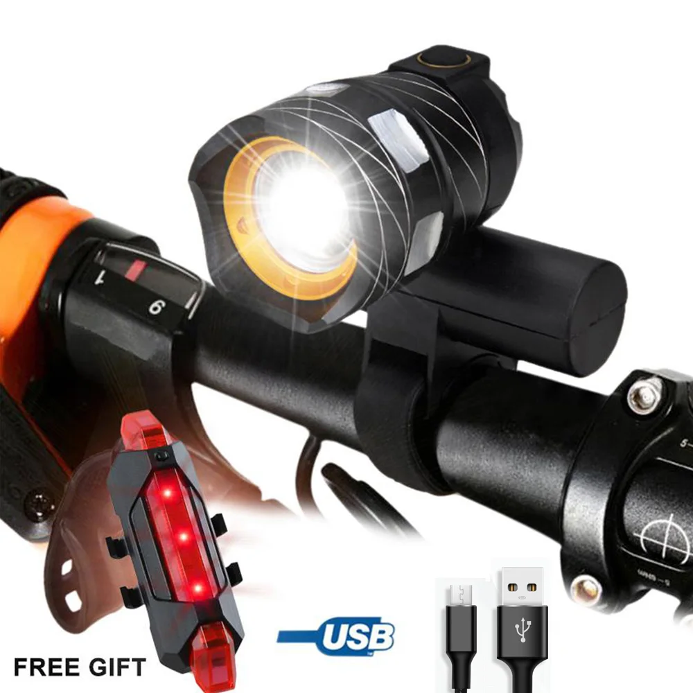 T6 Led Light Bike Bicycle Light Set Usb Rechargeable Headlight/Flashlight Waterproof Cycling Lamp With Taillight For Bike
T6 Led Light Bike Bicycle Light Set Usb Rechargeable Headlight/Flashlight Waterproof Cycling Lamp With Taillight For Bike