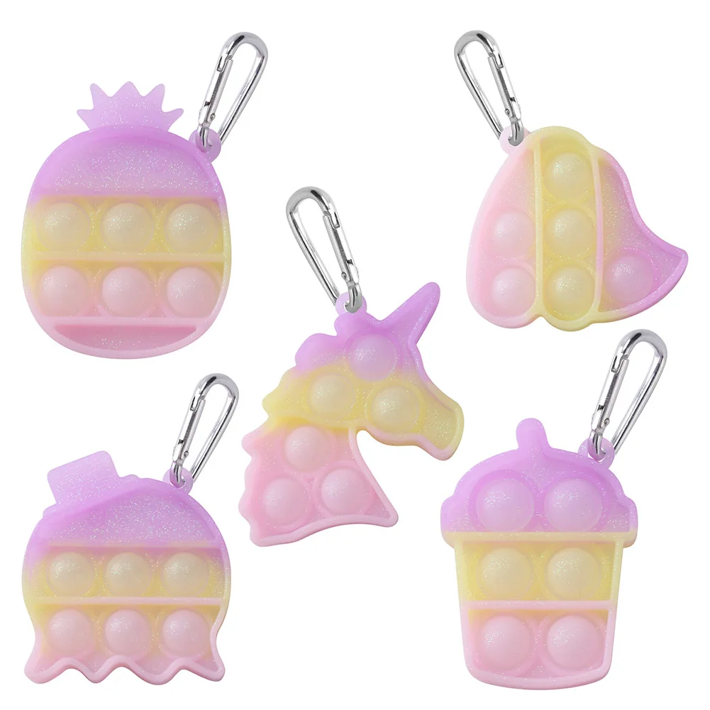 Fidget Toy Silicone Push Bubble Glitter Pendant Toy Hand Fidget Antiestres Stress Reliever Fidget Relax for Children
Fidget Toy Silicone Push Bubble Glitter Pendant Toy Hand Fidget Antiestres Stress Reliever Fidget Relax for Children