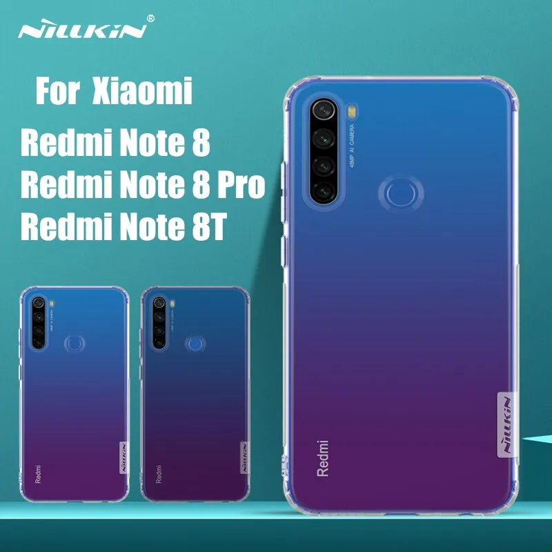 Оригинальные ультратонкие телефонные чехлы Nillkin из ТПУ для Xiaomi Redmi Note 8T 8 Pro Nilkin
