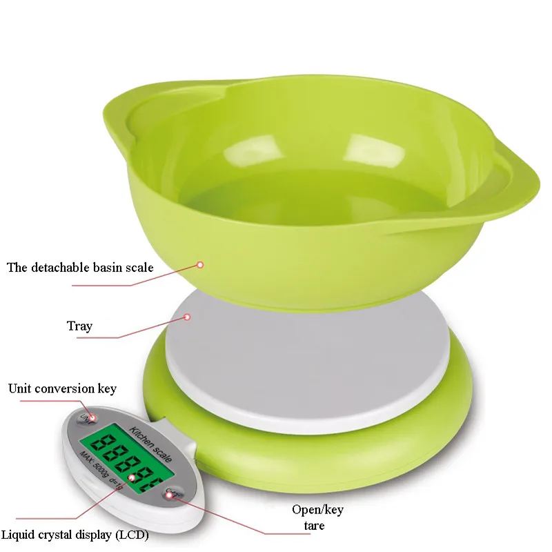 5kg/1g LCD Display Electronic Kitchen Scale Digital Electronic Food Diet Postal Kitchen Measuring Scale Weight Tools with Tray
5kg/1g LCD Display Electronic Kitchen Scale Digital Electronic Food Diet Postal Kitchen Measuring Scale Weight Tools with Tray