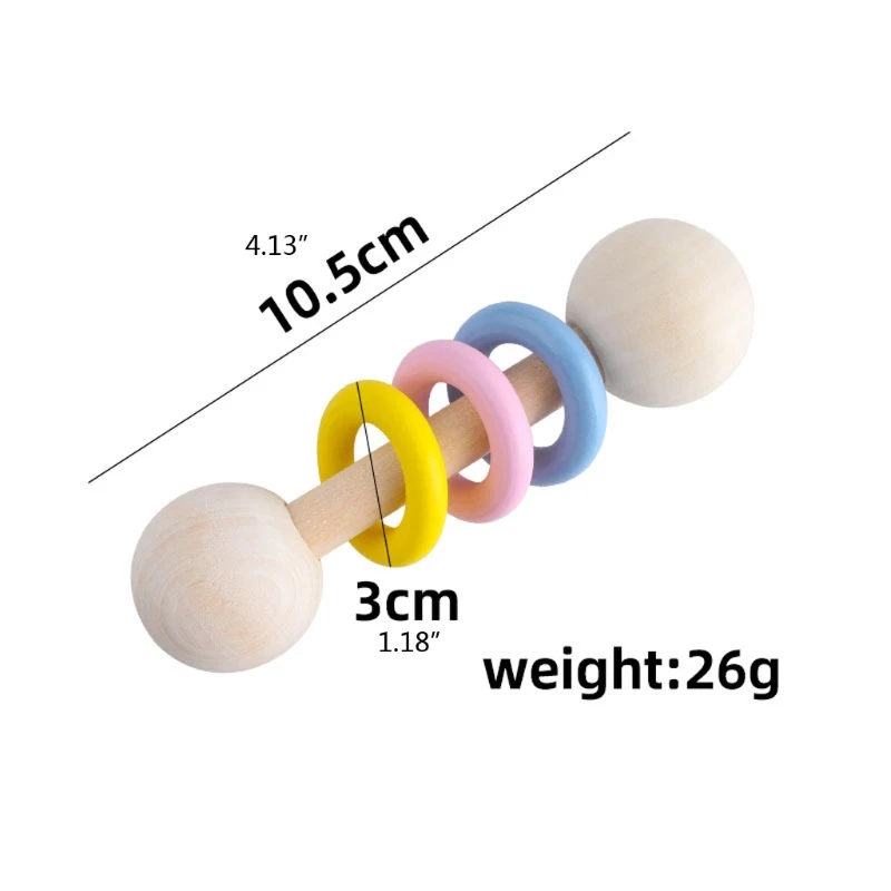 4PCS Baby Teether Toys Toddlers Wooden Rattle Wood Grasping Teething Rodent Ring Chew Play Gym Montessori Stroller Toy T8ND
4PCS Baby Teether Toys Toddlers Wooden Rattle Wood Grasping Teething Rodent Ring Chew Play Gym Montessori Stroller Toy T8ND