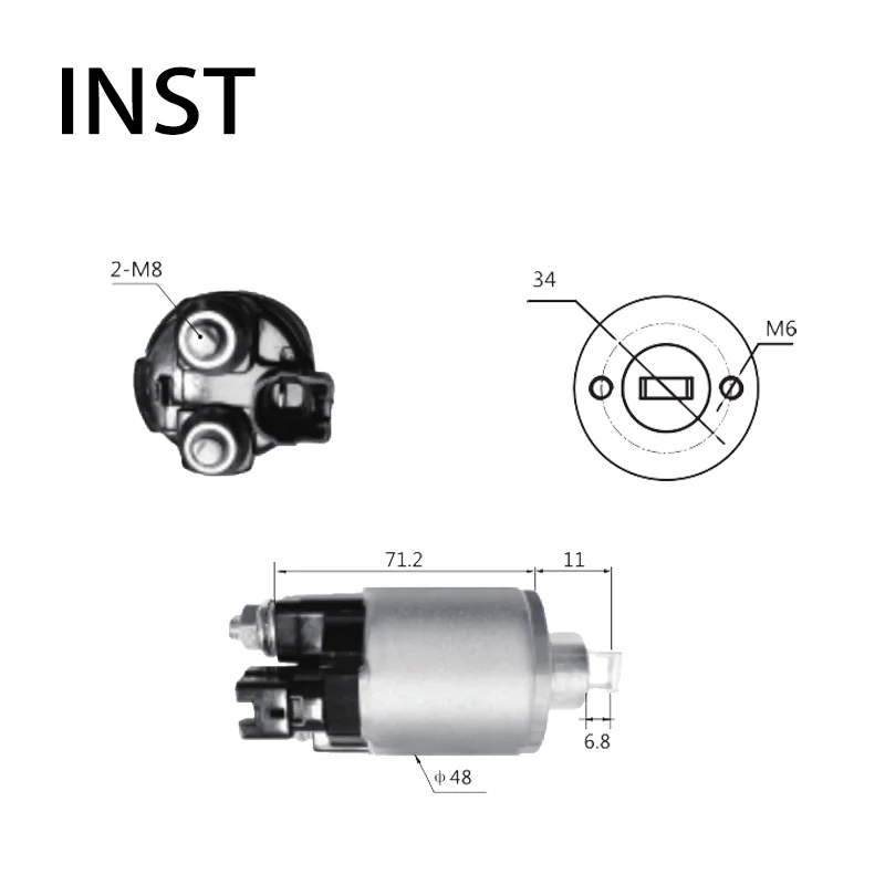 ELECTROMAGNETIC SWTICH SOLENOID FOR 12V/1.0KW/28226-22061/0280999791/ND1688 0280999791 1534000000 1534008413 SSN8225FX
ELECTROMAGNETIC SWTICH SOLENOID FOR 12V/1.0KW/28226-22061/0280999791/ND1688 0280999791 1534000000 1534008413 SSN8225FX